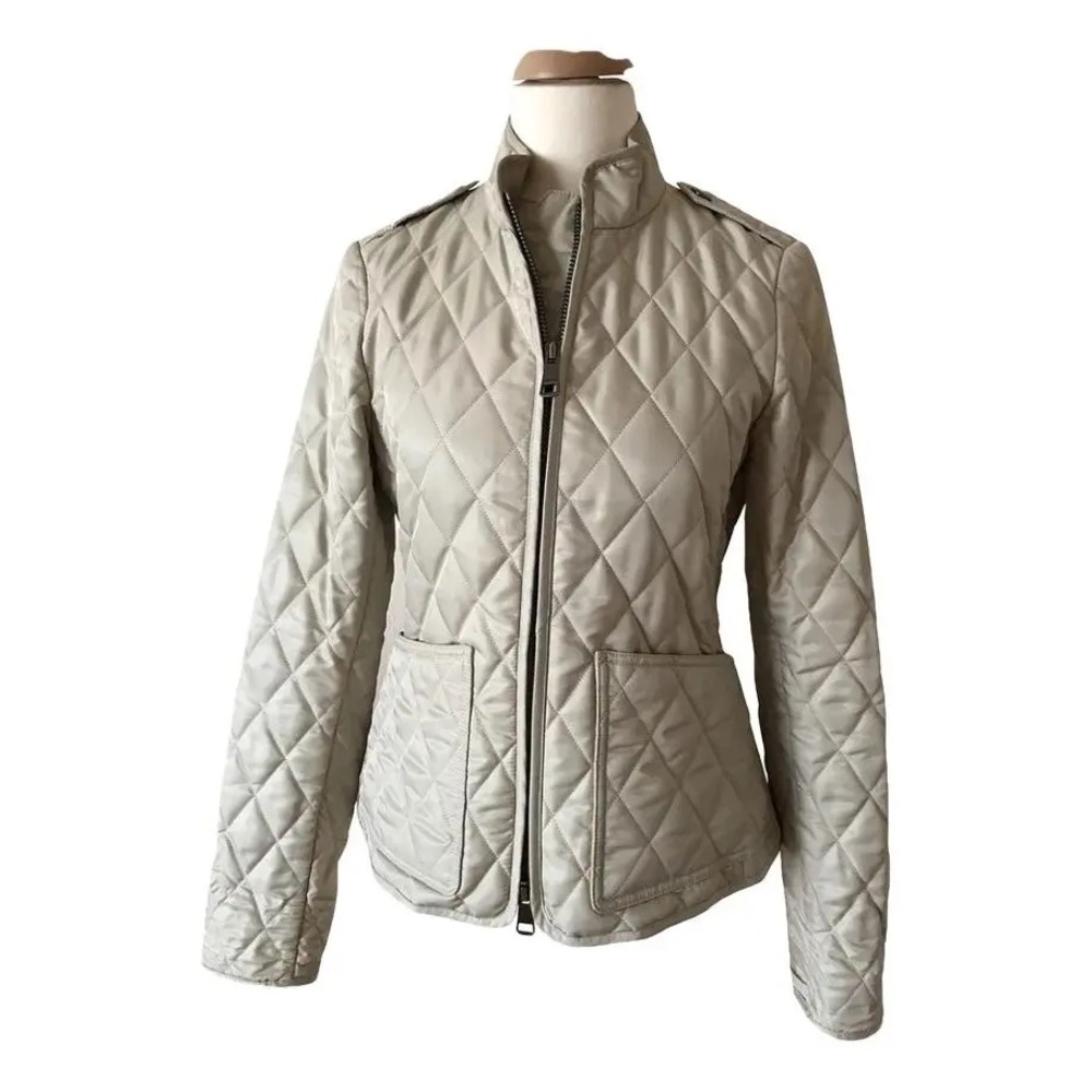 Burberry Brit Tan Nova Check Jacket Women's Quilted  Full Zip Size Large